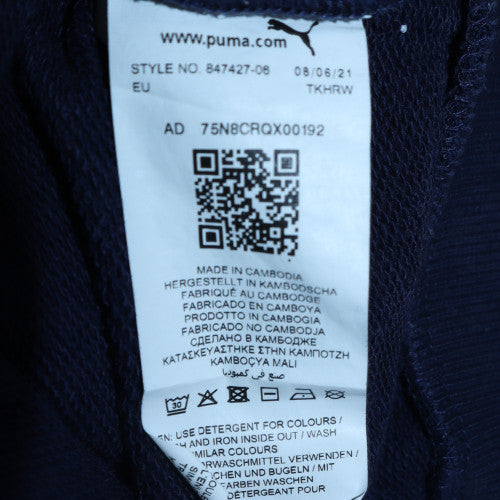 Puma Men's Blue Colour Block Crew Neck Pullover Sweatshirt L