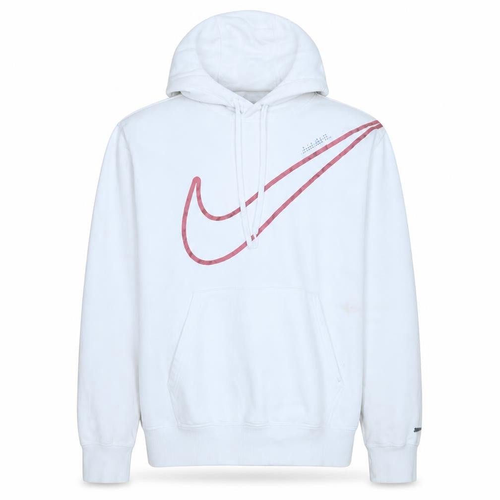 Nike Men's White Hoodie M Pullover Fleece Just Do It Logo Sweatshirt