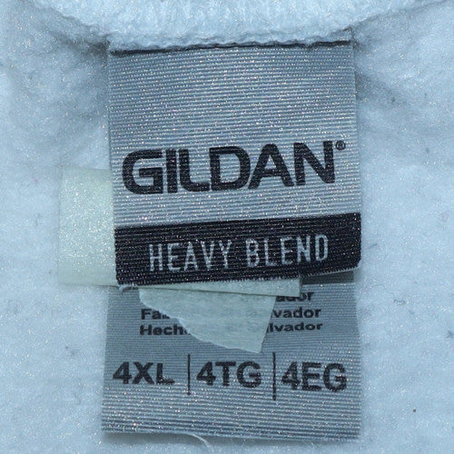 Gildan Womens White Graphic Print 4XL Pullover Sweatshirt