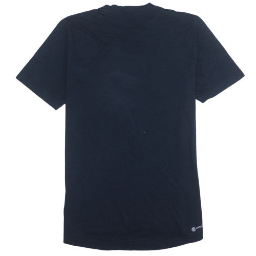 Adidas Men's Navy Blue Crew Neck Short Sleeve T-Shirt M Cotton