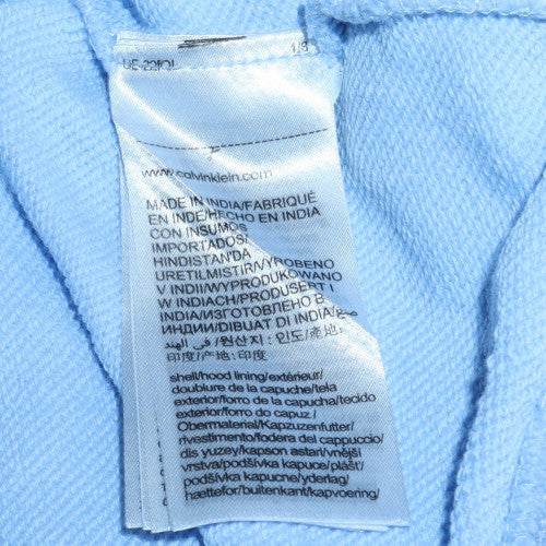 Calvin Klein Women Blue Pullover Hoodie Medium Logo Cotton