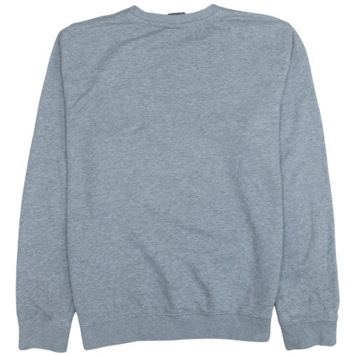 Champion Men's Grey Large Embroidered Logo Crew Neck Sweatshirt