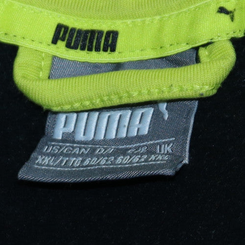 Puma Men's Black Full Zip Hoodie XL - Graphic Print Cotton Blend