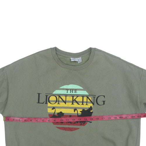 Primark Disney The Lion King Green Sweatshirt Womens L 14/16 Pullover Crew Neck