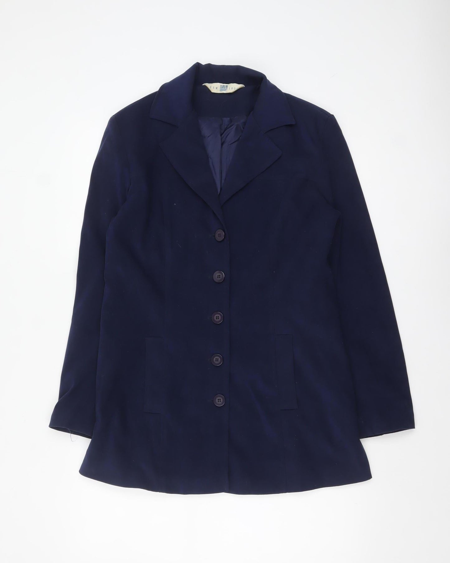 New Look Women's Blue Blazer Jacket UK 14 Lined Classic Style