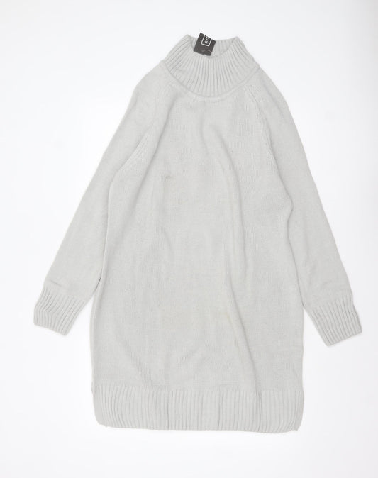 Avenue Women’s Grey Roll Neck Long Sleeve Tunic Jumper Size 16