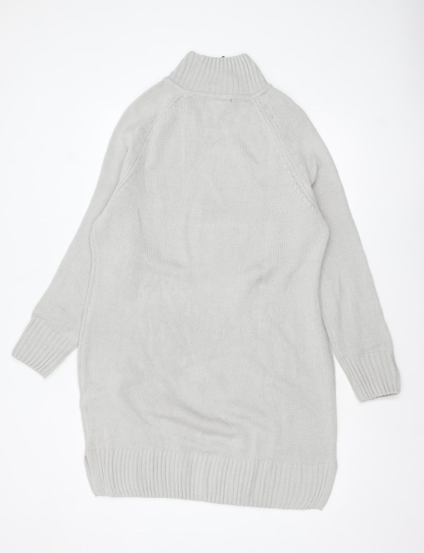 Avenue Women’s Grey Roll Neck Long Sleeve Tunic Jumper Size 16