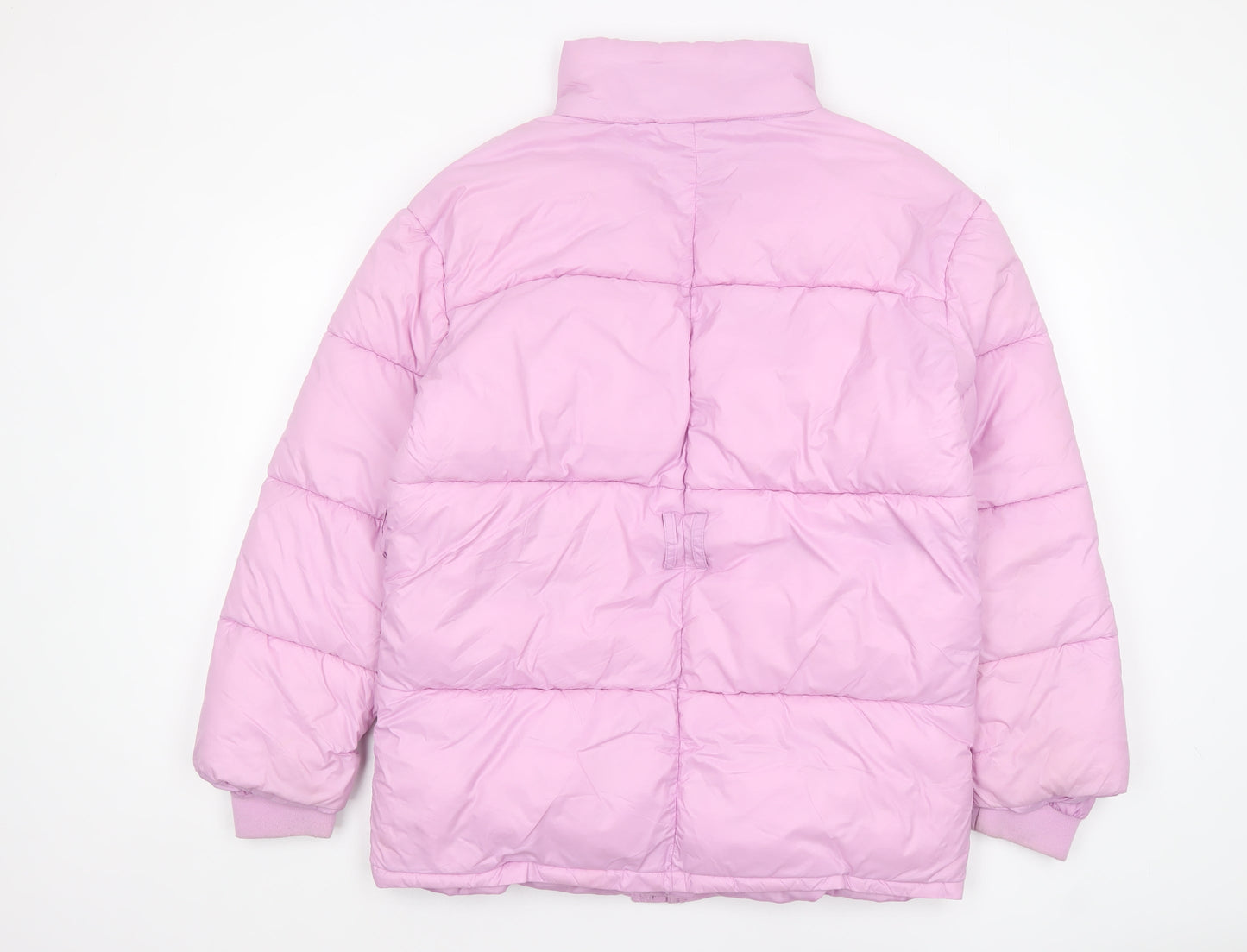 Influence Womens Pink Puffer Jacket UK 12 Winter Quilted Mid-Length Coat