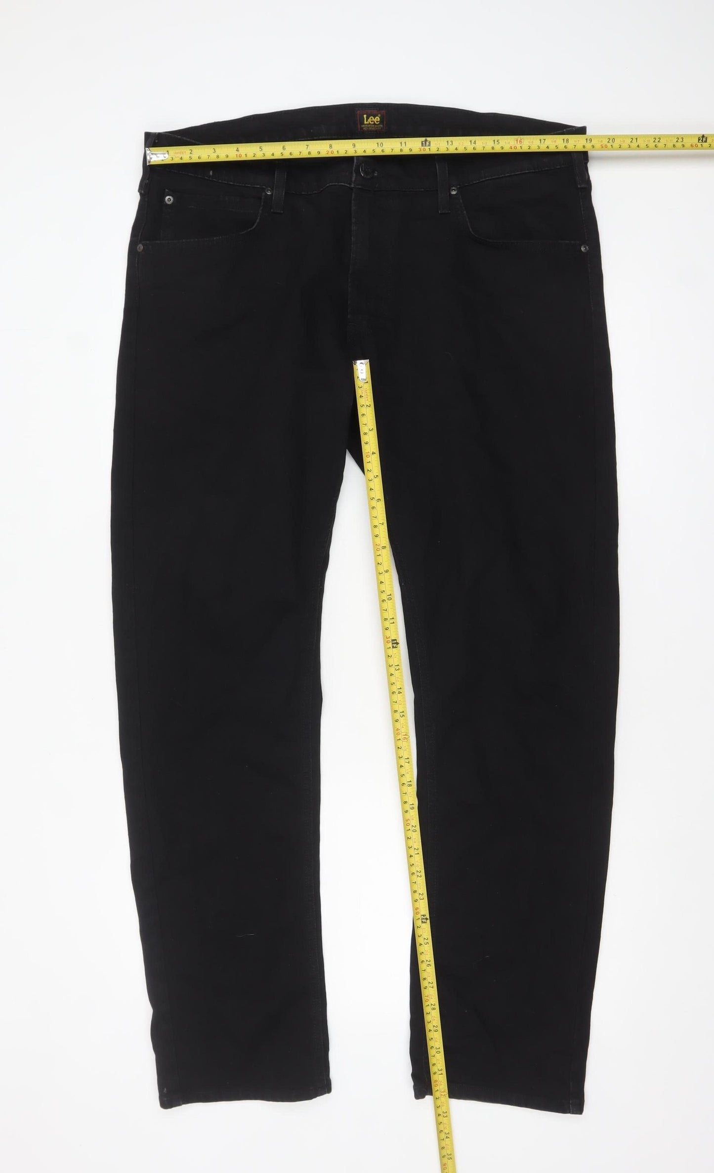 Lee Men's Black Daren Zip Fly Straight Regular Fit Jeans W38 L32