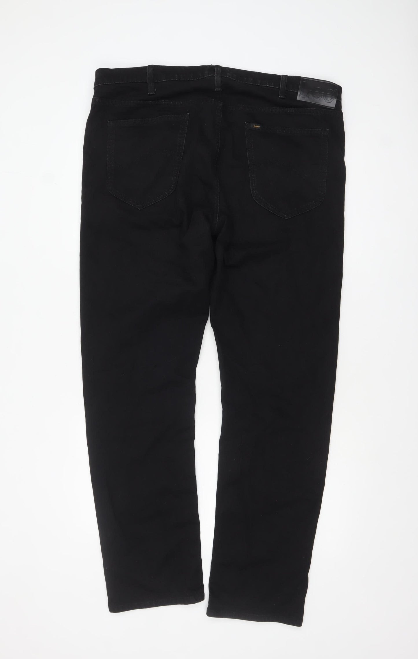 Lee Men's Black Daren Zip Fly Straight Regular Fit Jeans W38 L32