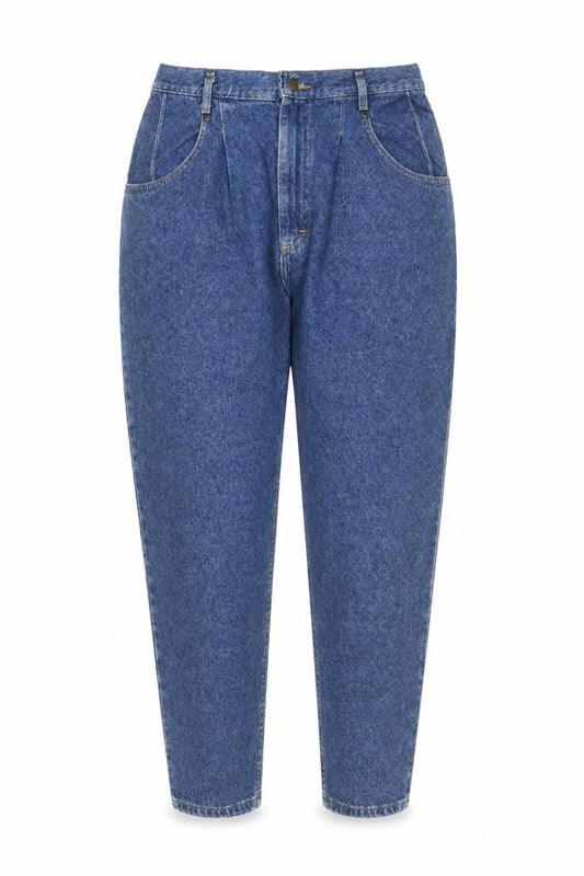 Lee Women's Blue High Rise Mom Jeans Size 16 Plus Denim Vintage