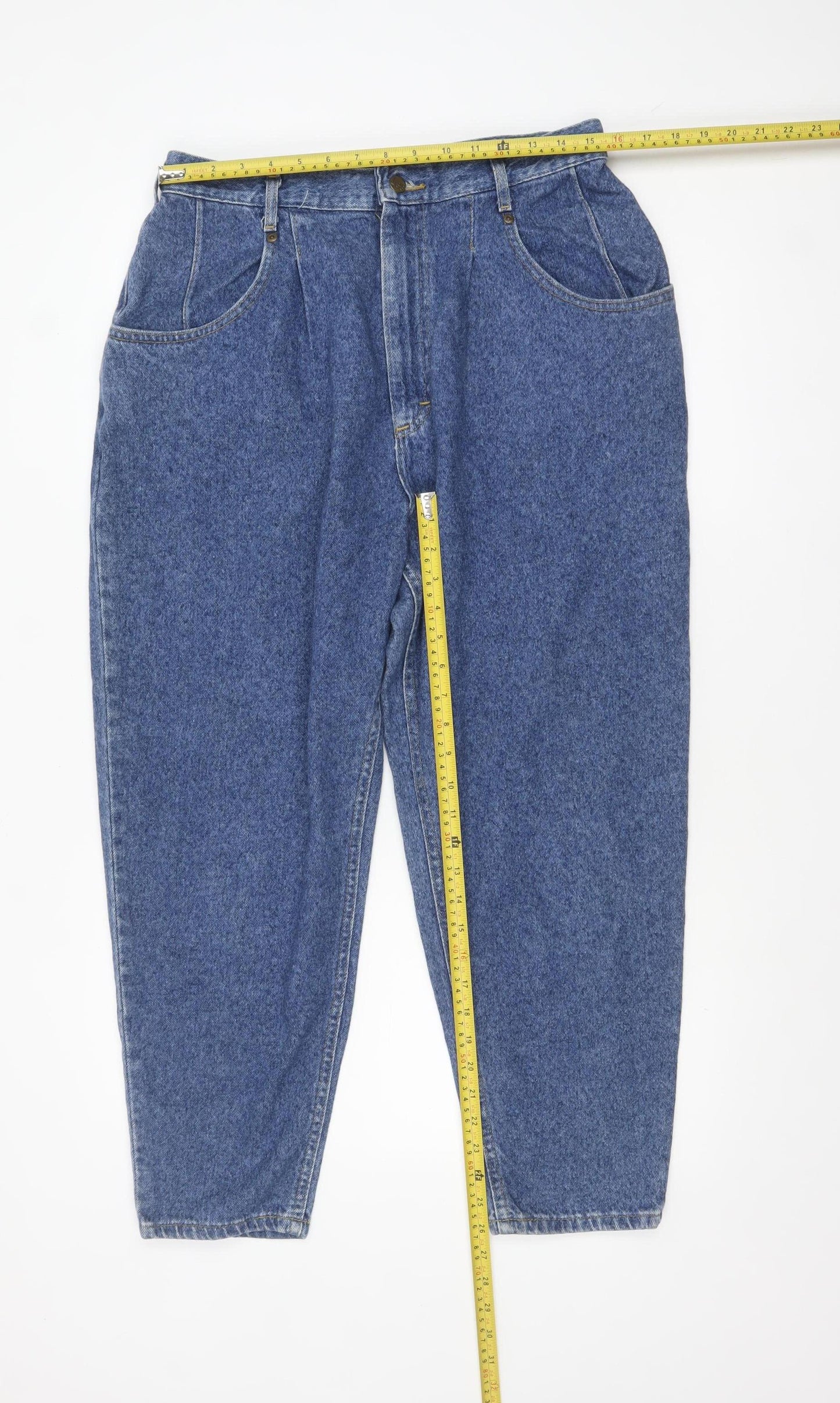 Lee Women's Blue High Rise Mom Jeans Size 16 Plus Denim Vintage