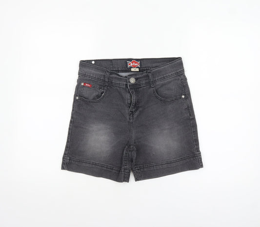 Lee Cooper Women Grey Denim Chino Shorts Size 12 Slim Fit