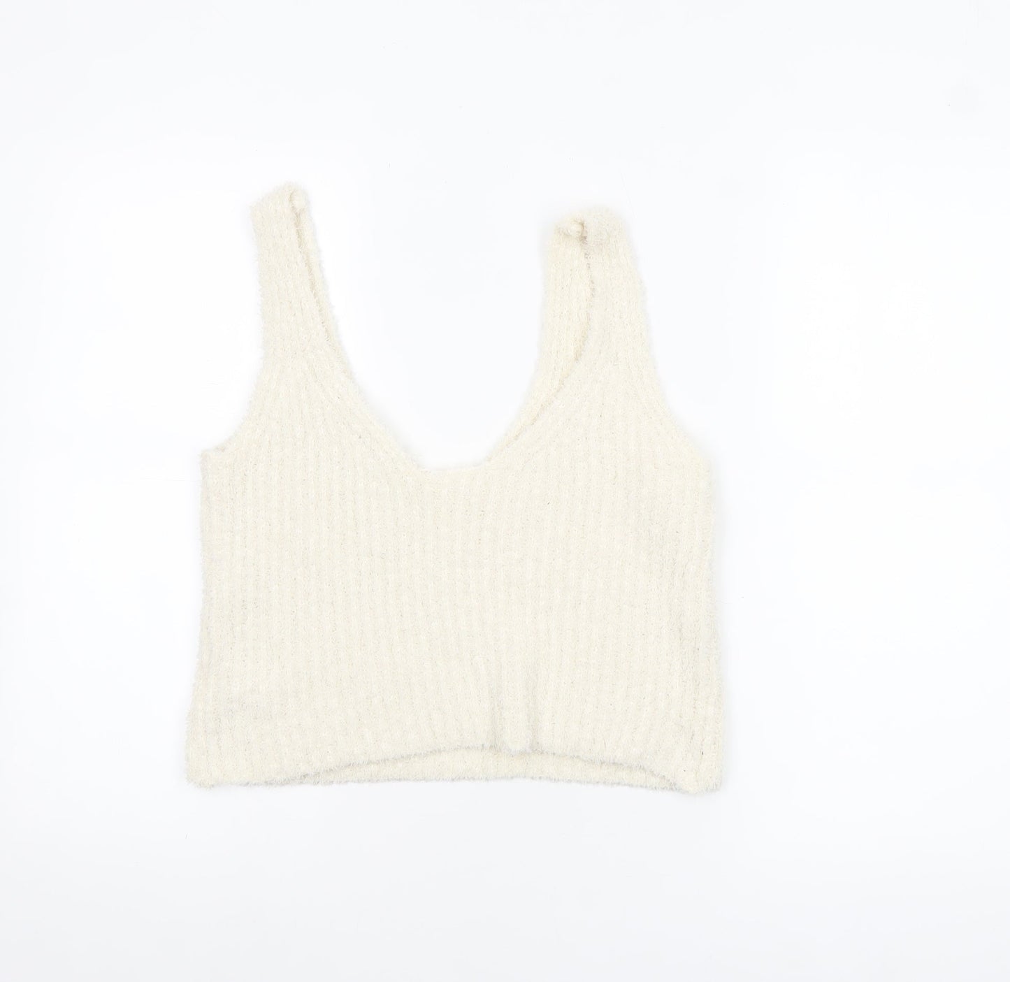 ASOS Women’s Ivory Cropped Knit Tank Top UK 8