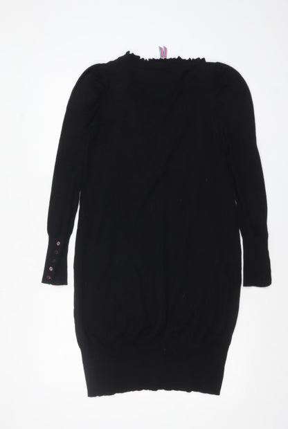 Whistles Women's Black Knit Bow Detail Pullover Jumper Size 2