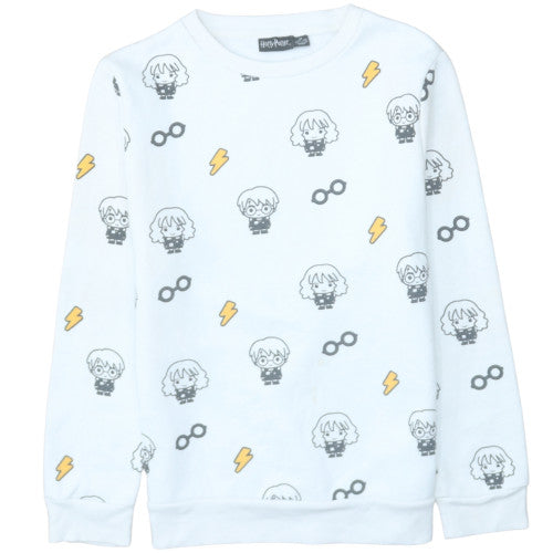 Primark Harry Potter White XS Womens Sweatshirt Crew Neck Long Sleeve