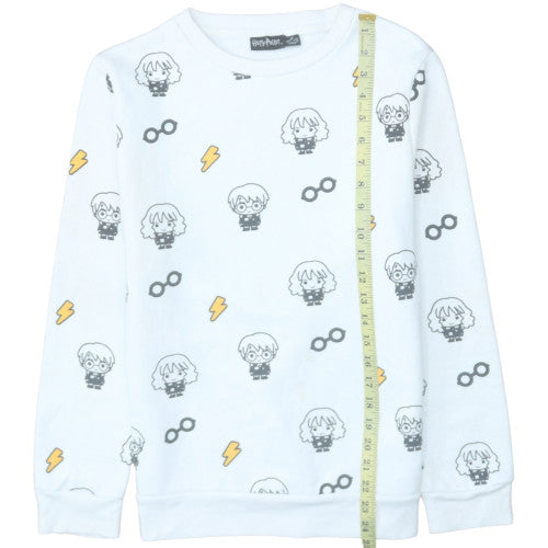 Primark Harry Potter White XS Womens Sweatshirt Crew Neck Long Sleeve