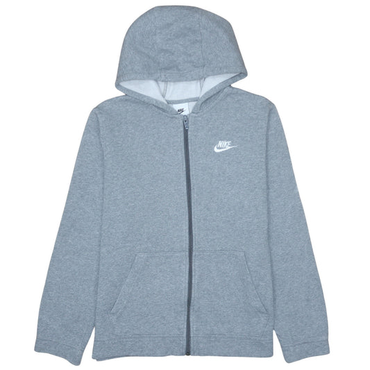 Nike Teens Grey Full Zip Hoodie XL Regular Fit Fleece