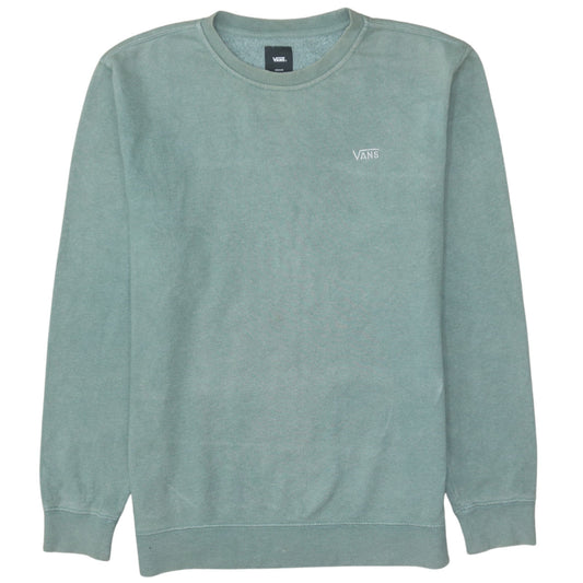 Vans Mens Green Pullover Crew Neck Fleece Sweatshirt Medium