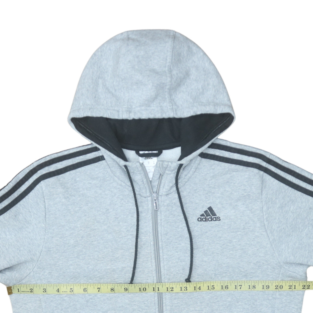 Adidas Men's Grey Full Zip Hoodie M Sportswear Fleece Jacket