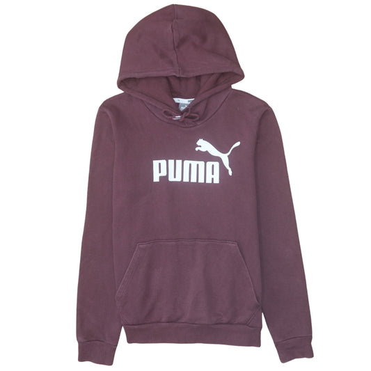 Puma Men's Brown Pullover Hoodie Medium Regular Fit Sports Style