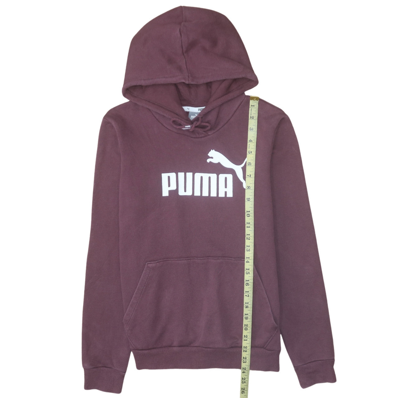 Puma Men's Brown Pullover Hoodie Medium Regular Fit Sports Style