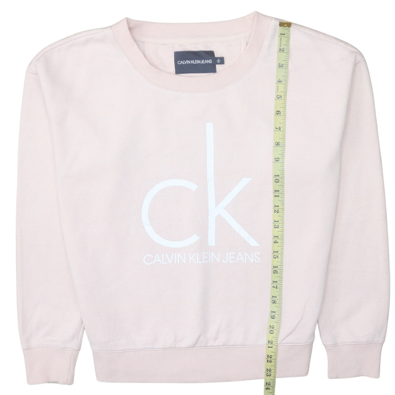 Calvin Klein Jeans Womens Pink Crew Neck Pullover Sweatshirt M
