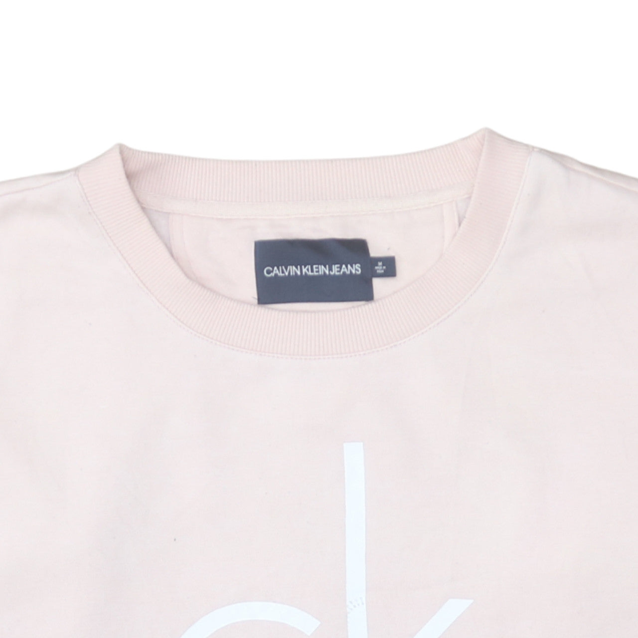 Calvin Klein Jeans Womens Pink Crew Neck Pullover Sweatshirt M