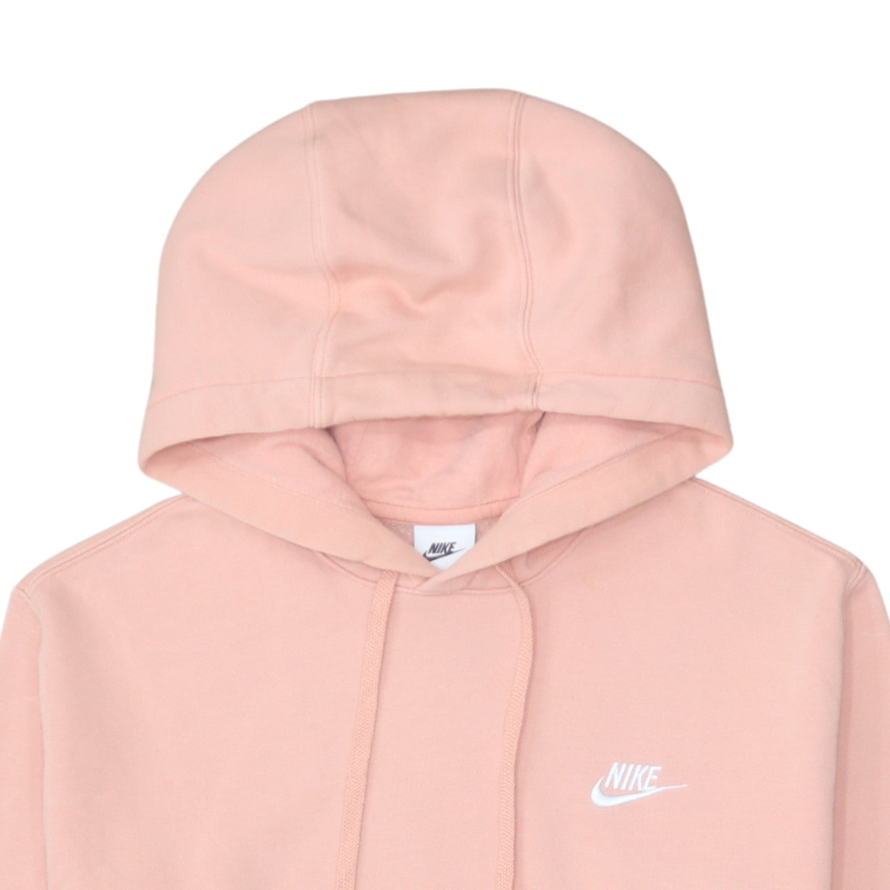 Nike Women Pink Pullover Hoodie Medium Cotton Blend Casual