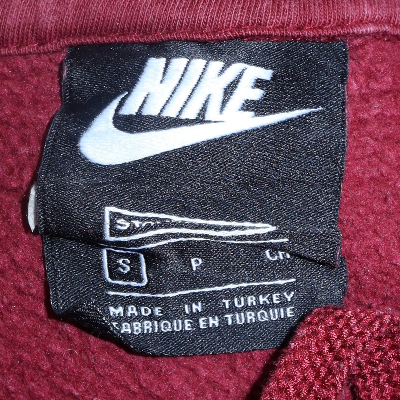 Nike Men's Red Pullover Hoodie S Logo Sports Fleece