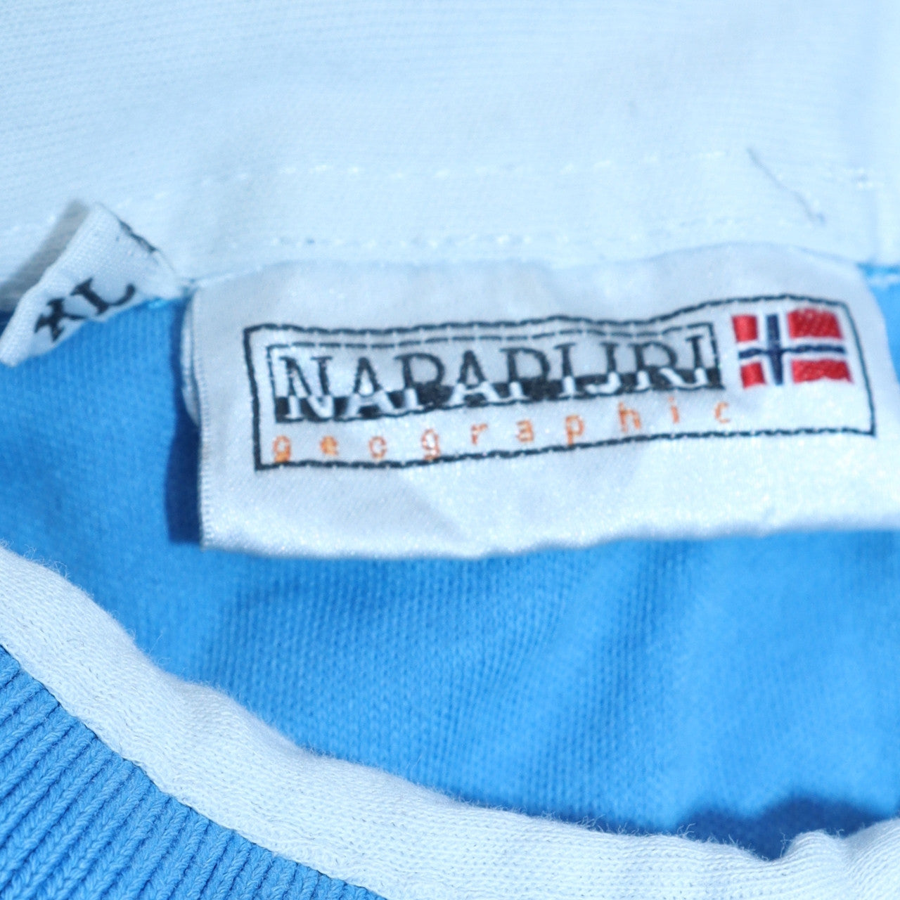 Napapijri Blue Men's XL Polo Shirt Embroidered Cotton Casual Sports
