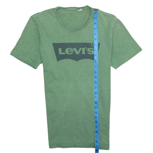 Levi's Men's Green Logo Crew Neck Cotton T-Shirt Size S