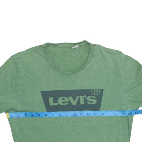 Levi's Men's Green Logo Crew Neck Cotton T-Shirt Size S