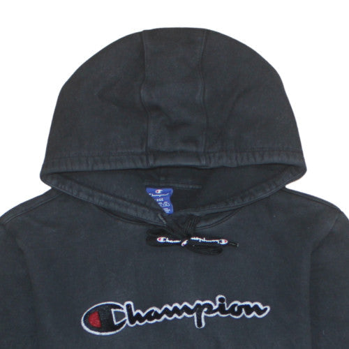 Champion Men's Black Large Pullover Hoodie with Logo