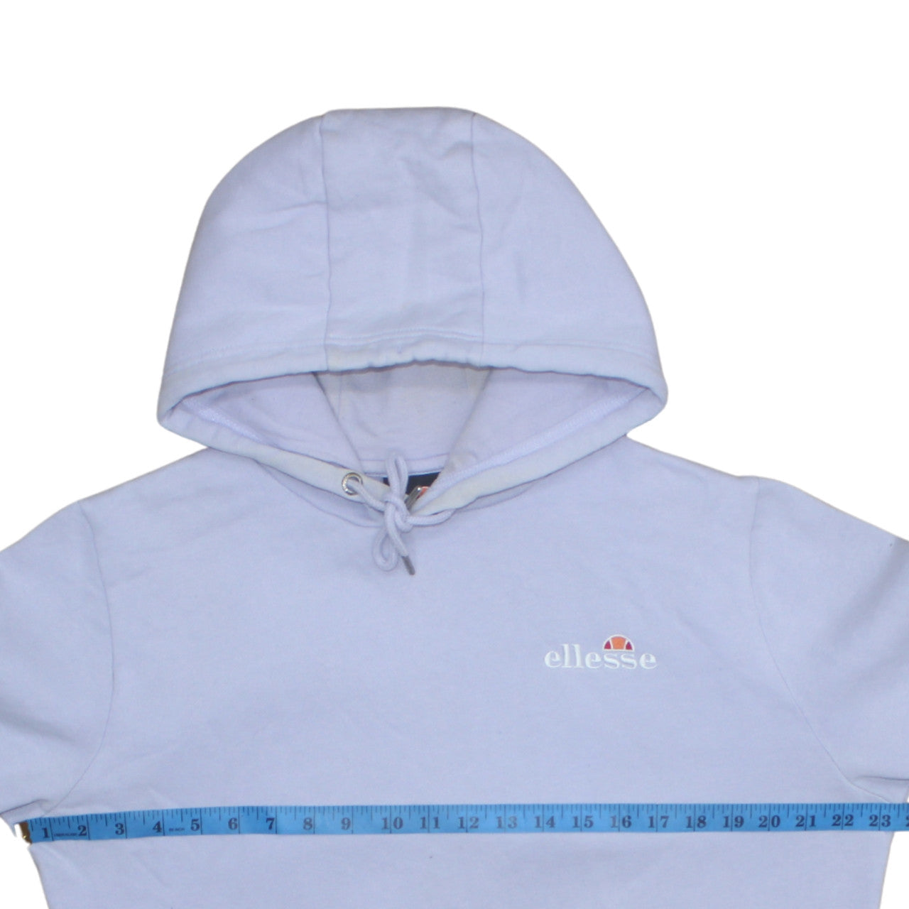 Ellesse Womens White Pullover Hoodie UK L Casual Logo Sweatshirt