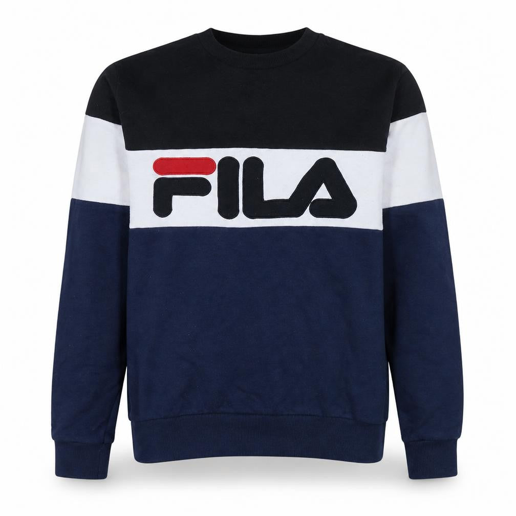 Fila Men's Multicoloured Logo Pullover Sweatshirt Size S