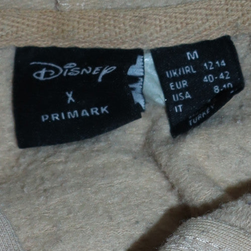 Disney x Primark Womens Beige Mickey Mouse Pullover Hoodie Size M 12-14