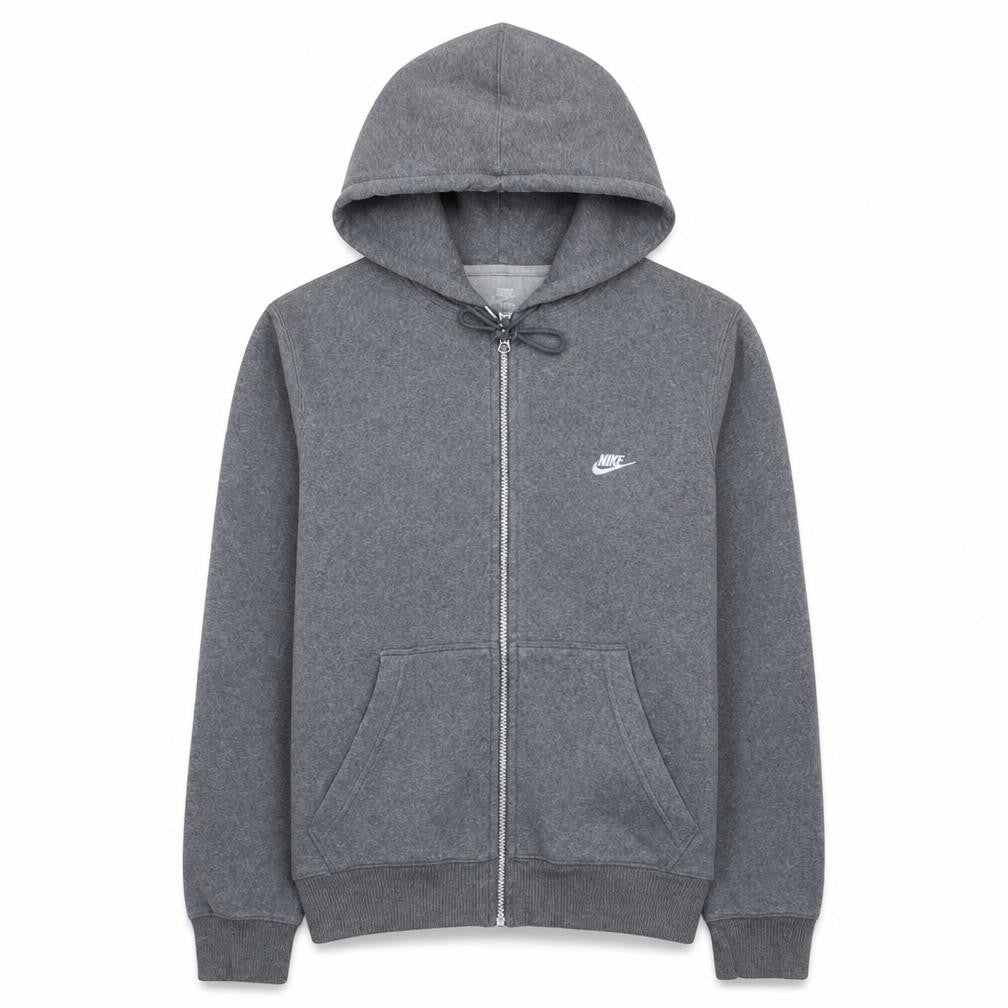 Nike Men's Grey Full Zip Hoodie Size S Regular Fit Sportswear