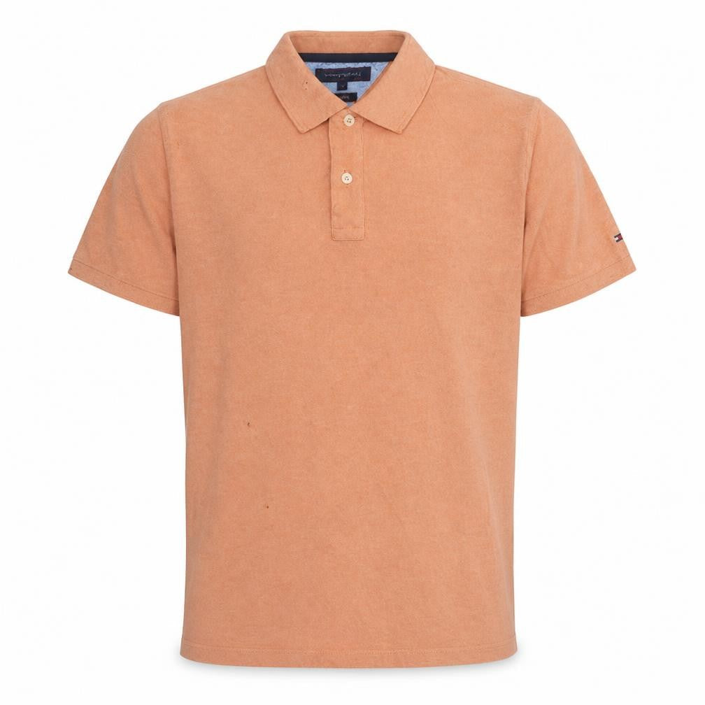 Tommy Hilfiger Men's Brown Slim Fit Cotton Polo Shirt L