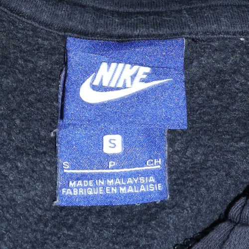 Nike Mens Black Full Zip Hoodie Small Just Do It Logo Sweatshirt