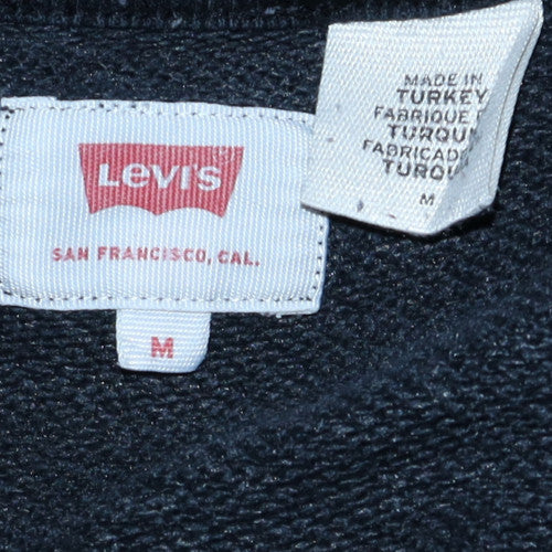 Levi's Men's Black Medium Crew Neck Pullover Sweatshirt