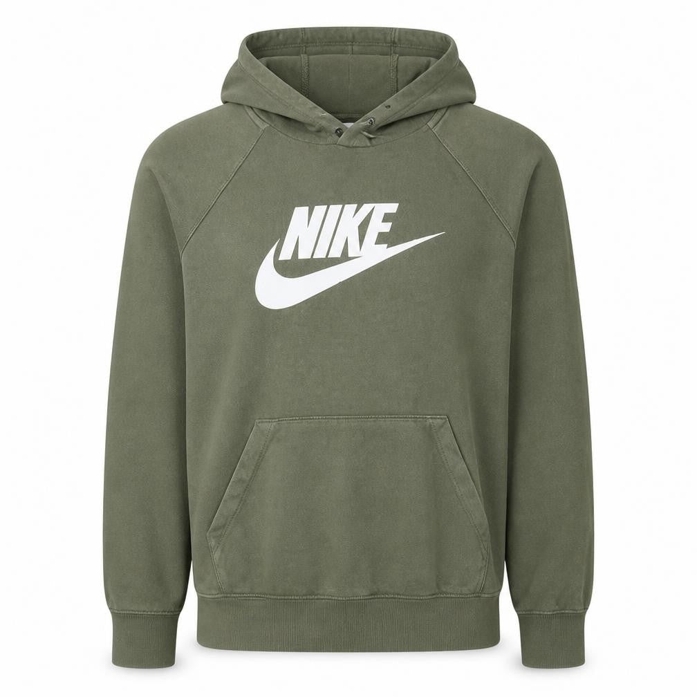 Nike Men's Green Pullover Hoodie S Fleece Graphic Logo Sportswear