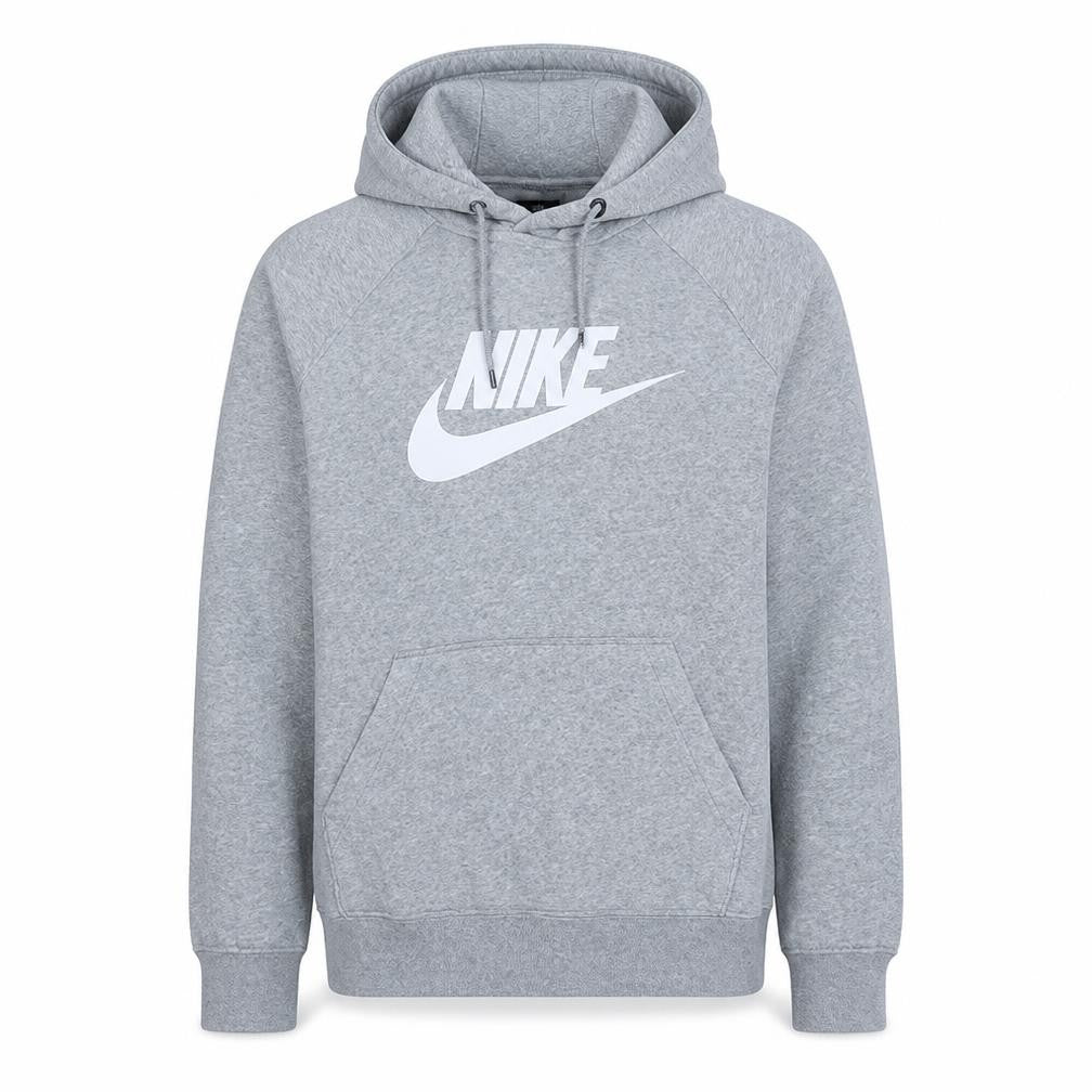 Nike Men's Grey Pullover Hoodie Small Graphic Logo Fleece
