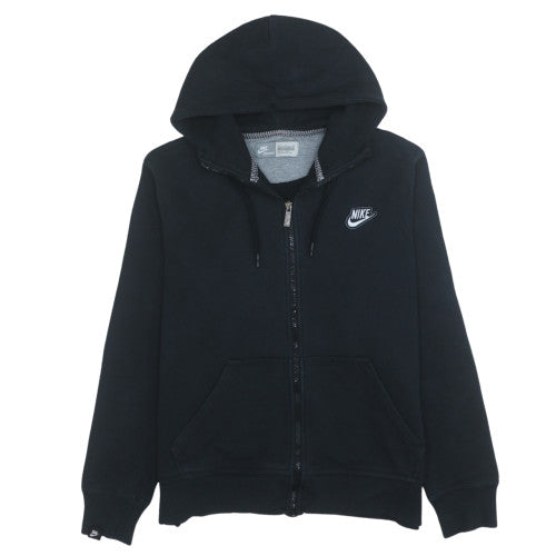 Nike Men's Black Full Zip Fleece Hoodie M Regular Logo Sportswear