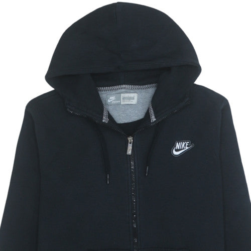 Nike Men's Black Full Zip Fleece Hoodie M Regular Logo Sportswear