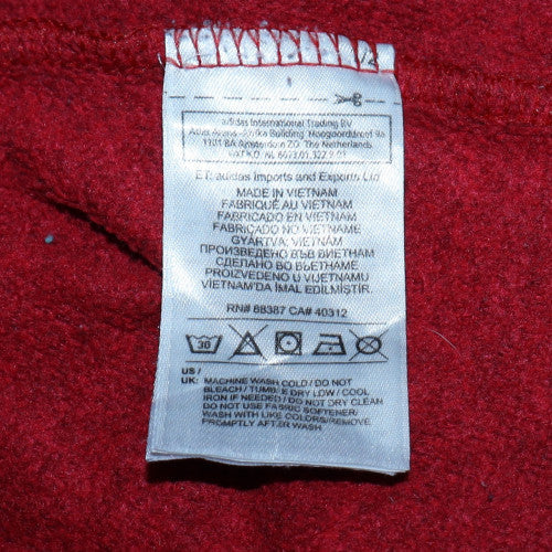 Adidas Men's Red 1/4 Zip Mock Neck Sweatshirt Size M