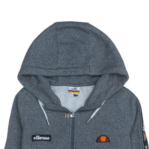 Ellesse Mens Grey Full Zip Hoodie Size L Sports Fleece Excellent