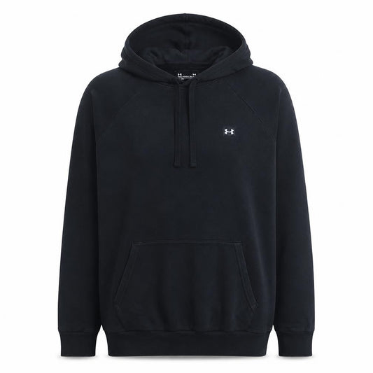 Under Armour Men's Black Pullover Hoodie L Relaxed Fit Sports Fleece