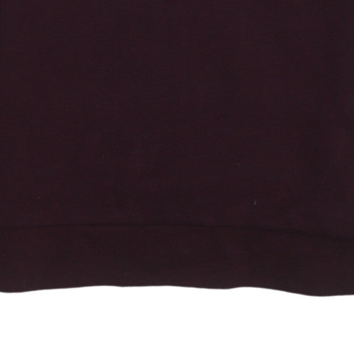 Adidas Men's Brown Crew Neck Pullover Sweatshirt M Logo Fleece