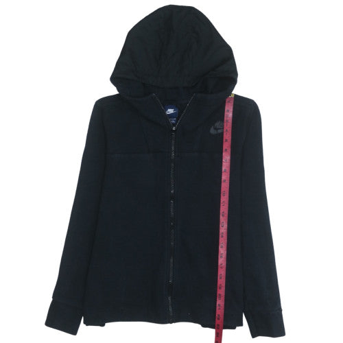 Nike Men's Black Small Full Zip Hoodie with Logo